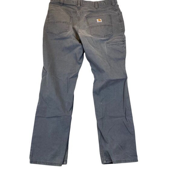 Carhartt Mens Work Pants 36x32 Rugged Flex 5-Pocket Relaxed Gray Straight Casual - Picture 2 of 15